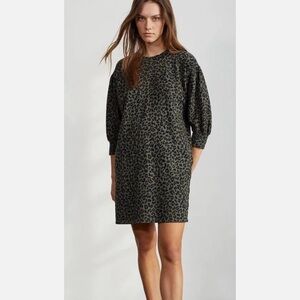 Anthropologie Velvet by Graham & Spencer Malisa Tunic Olive Sweatshirt Dress XS
